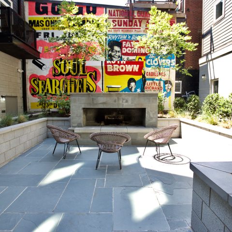 Enjoy a sunny afternoon with friends in the Colonel's well-designed courtyard.